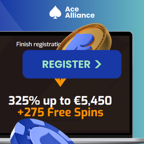 Registration button and casino promotion on a laptop screen