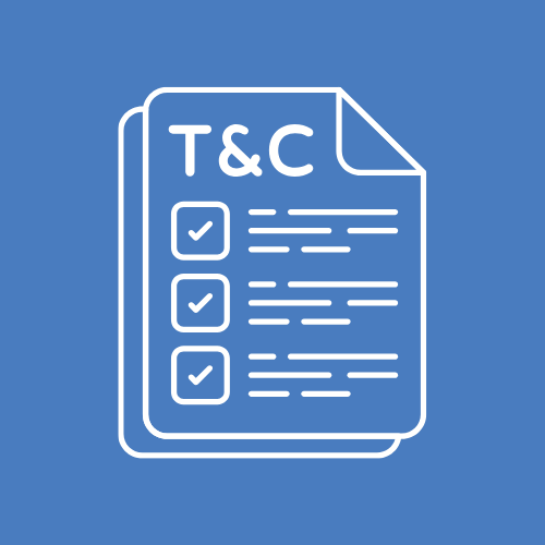 Document with checkboxes representing Terms and Conditions.