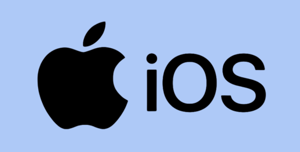 Apple logo with iOS text.