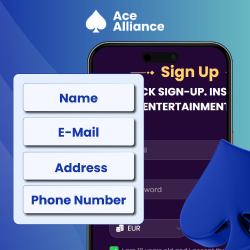 Spinando sign-up page with form details