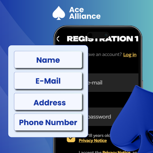 Registration form with personal details on Spinsy