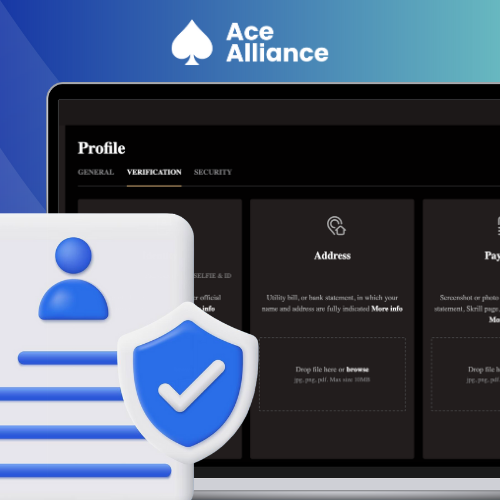 LegionBet profile verification page with address and payment details.