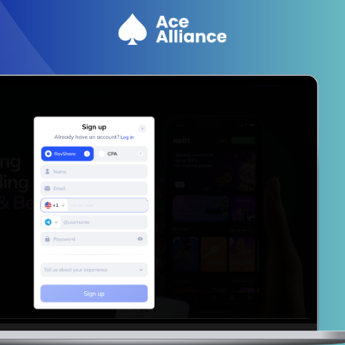 Sign-up form for RevShare or CPA.
