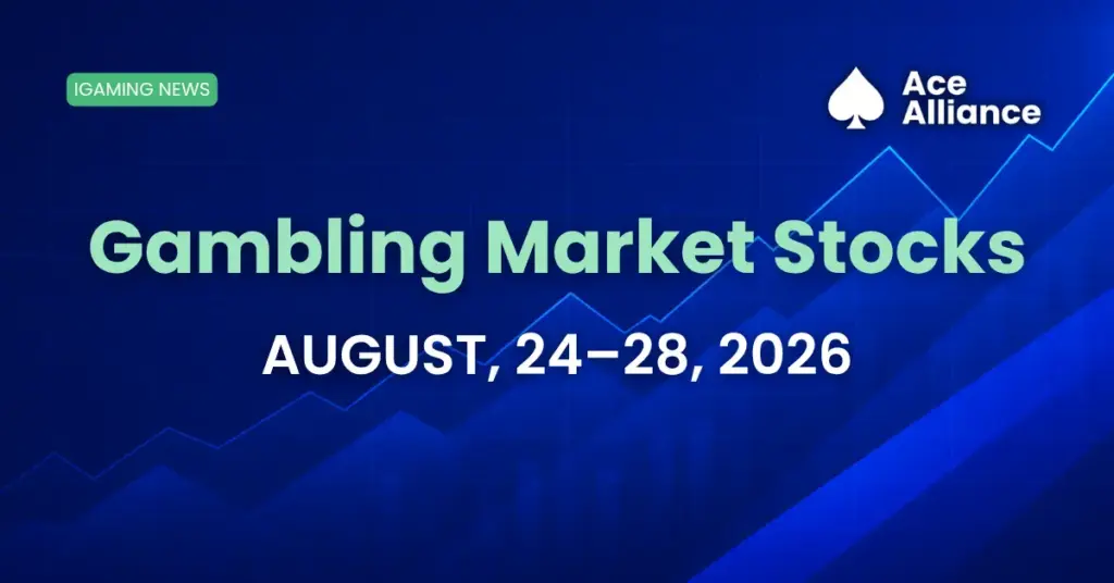 Ace Alliance Weekly iGaming Stock Snapshot, August 24–28, 2026.