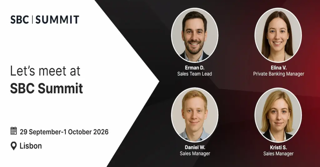 The Kingdom Bank team attending SBC Summit 2026 in Lisbon from 29 September to 1 October.