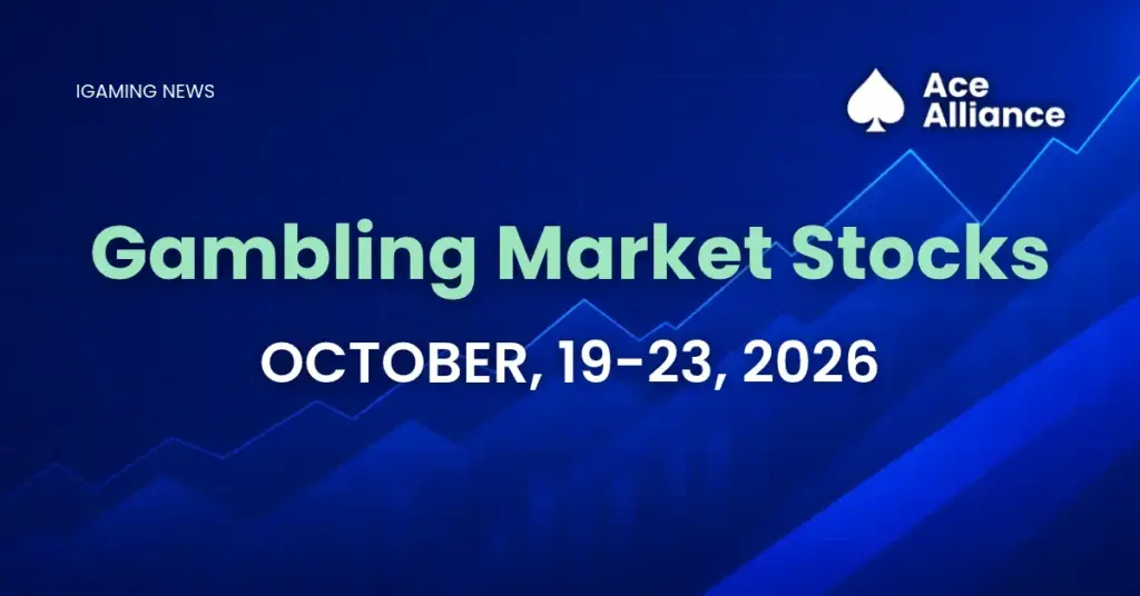 Ace Alliance Weekly iGaming Stock Snapshot, October 19–23, 2026.