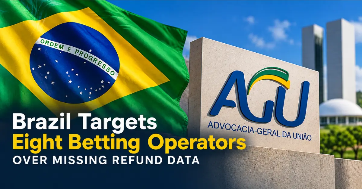 Brazil's AGU targets eight betting operators over unpaid player refunds and missing financial records as outstanding balances fall to R$159 million.