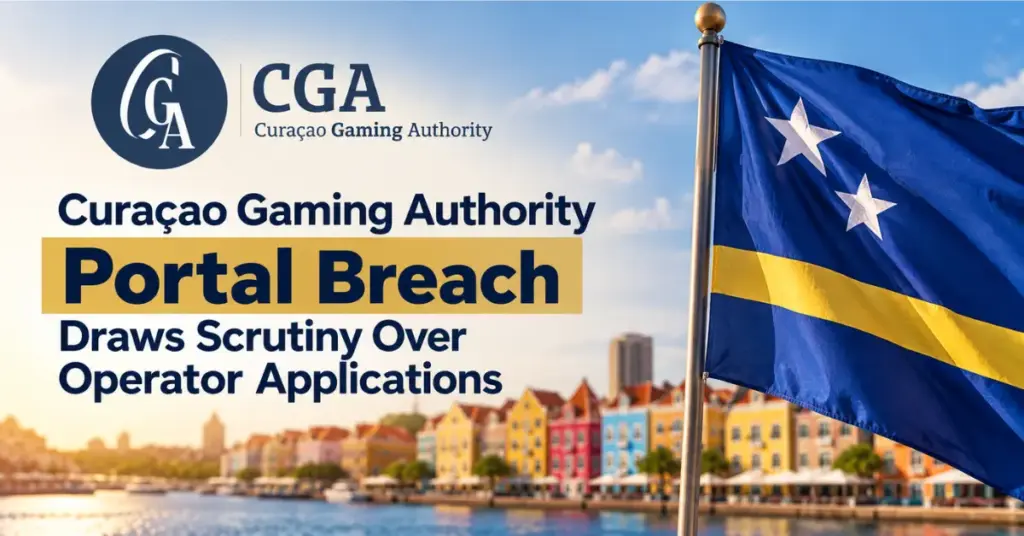 Curaçao Gaming Authority logo and flag following licensing portal shutdown.