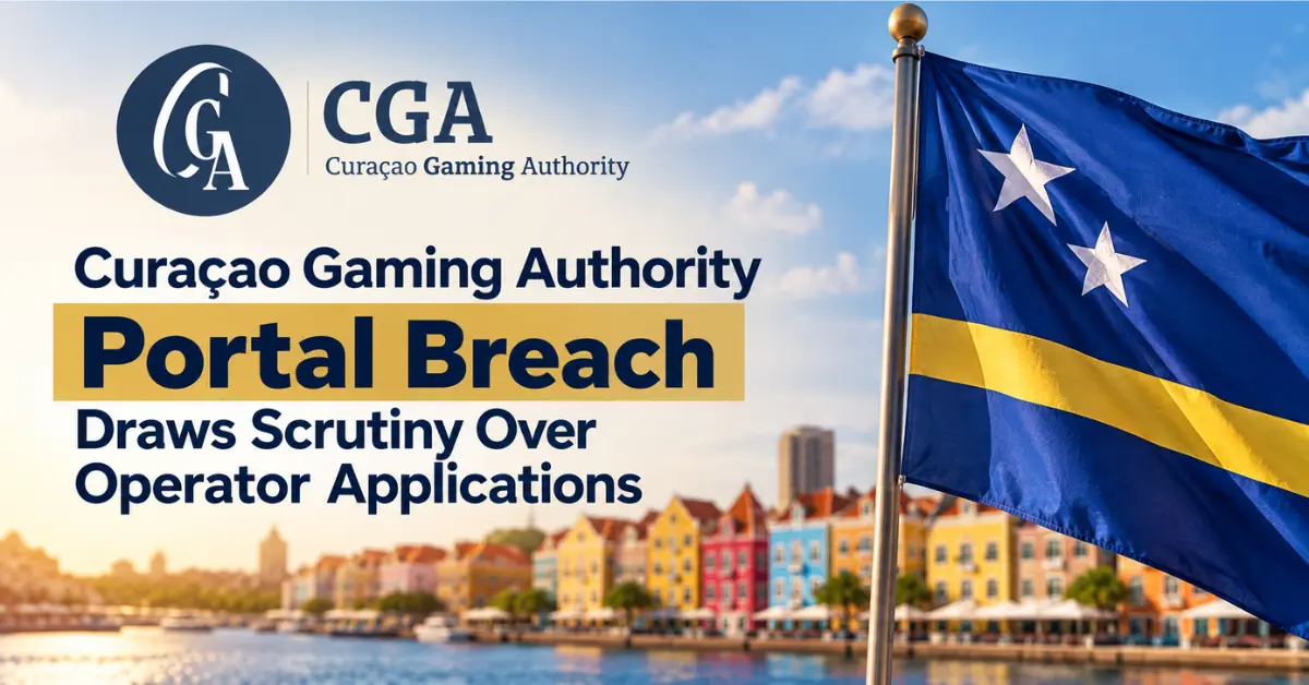 Curaçao Gaming Authority logo and flag following licensing portal shutdown.