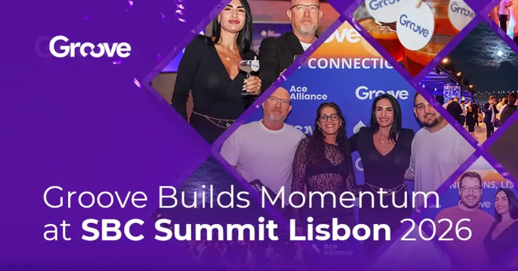 Groove and Ace Alliance representatives at Sunset Connections during SBC Summit Lisbon 2026.