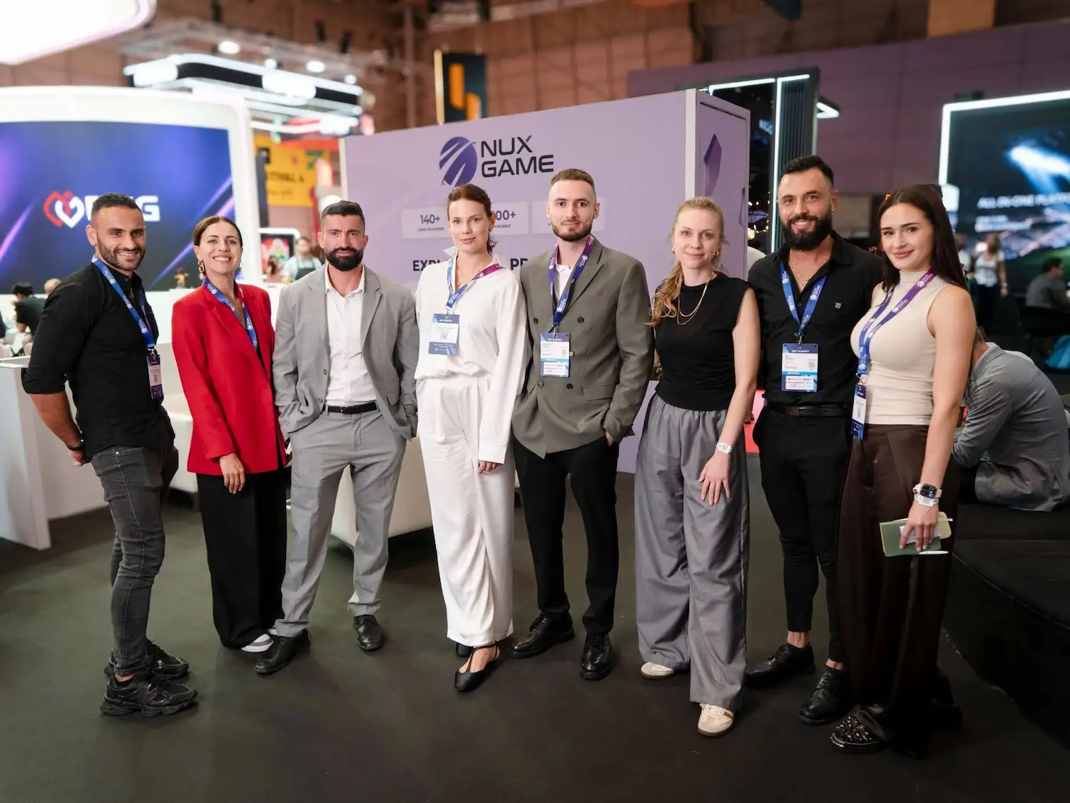 The NuxGame team at SBC Summit Lisbon 2026.