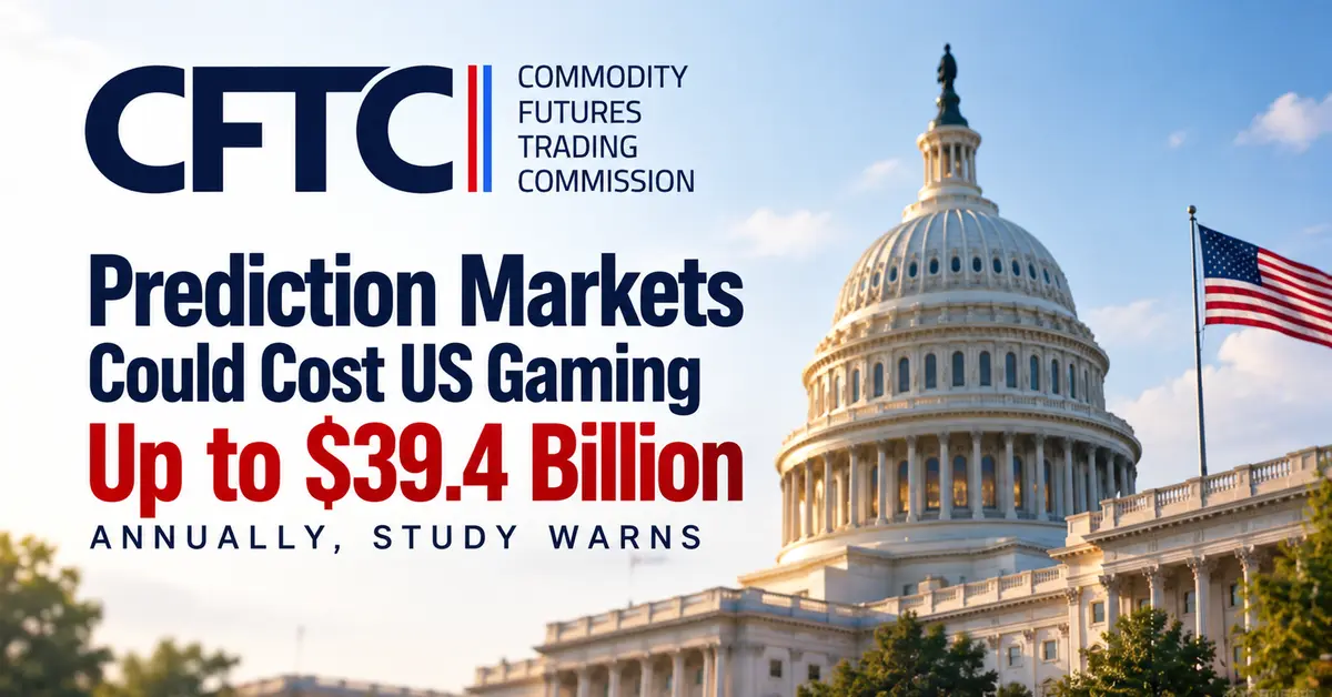 Prediction markets could cost US gaming $39.4bn annually, according to a new study.