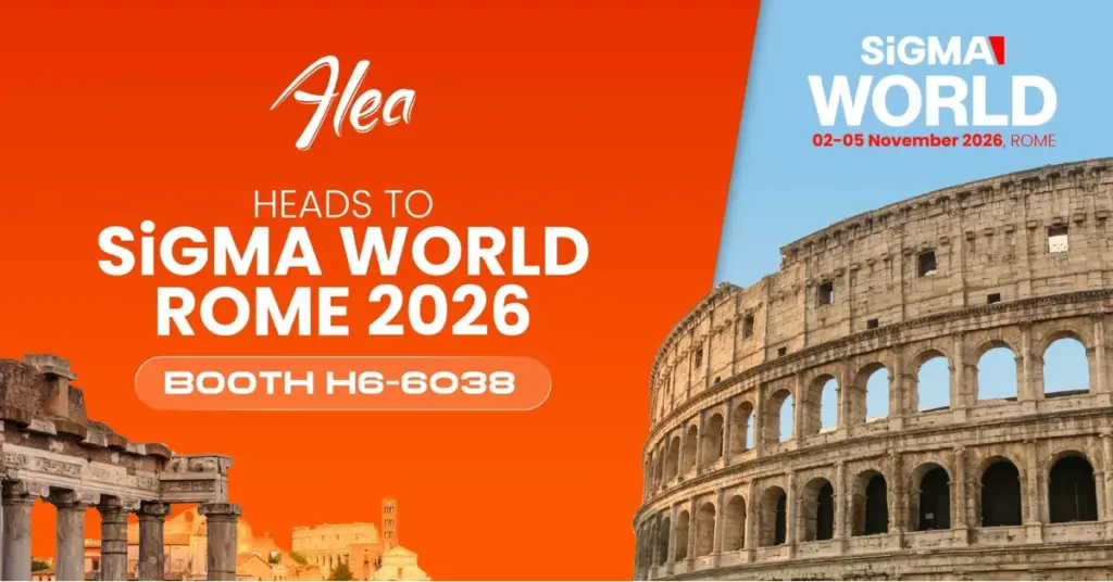 Alea promotional banner featuring SiGMA World Rome 2026 and the Colosseum.