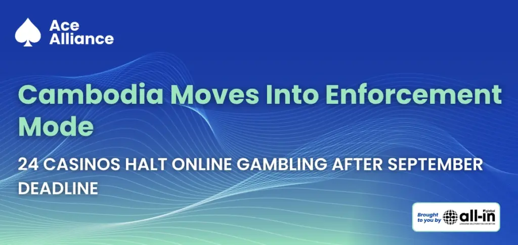 Cambodia online gambling enforcement cover image highlighting 24 casinos halting operations after the September deadline